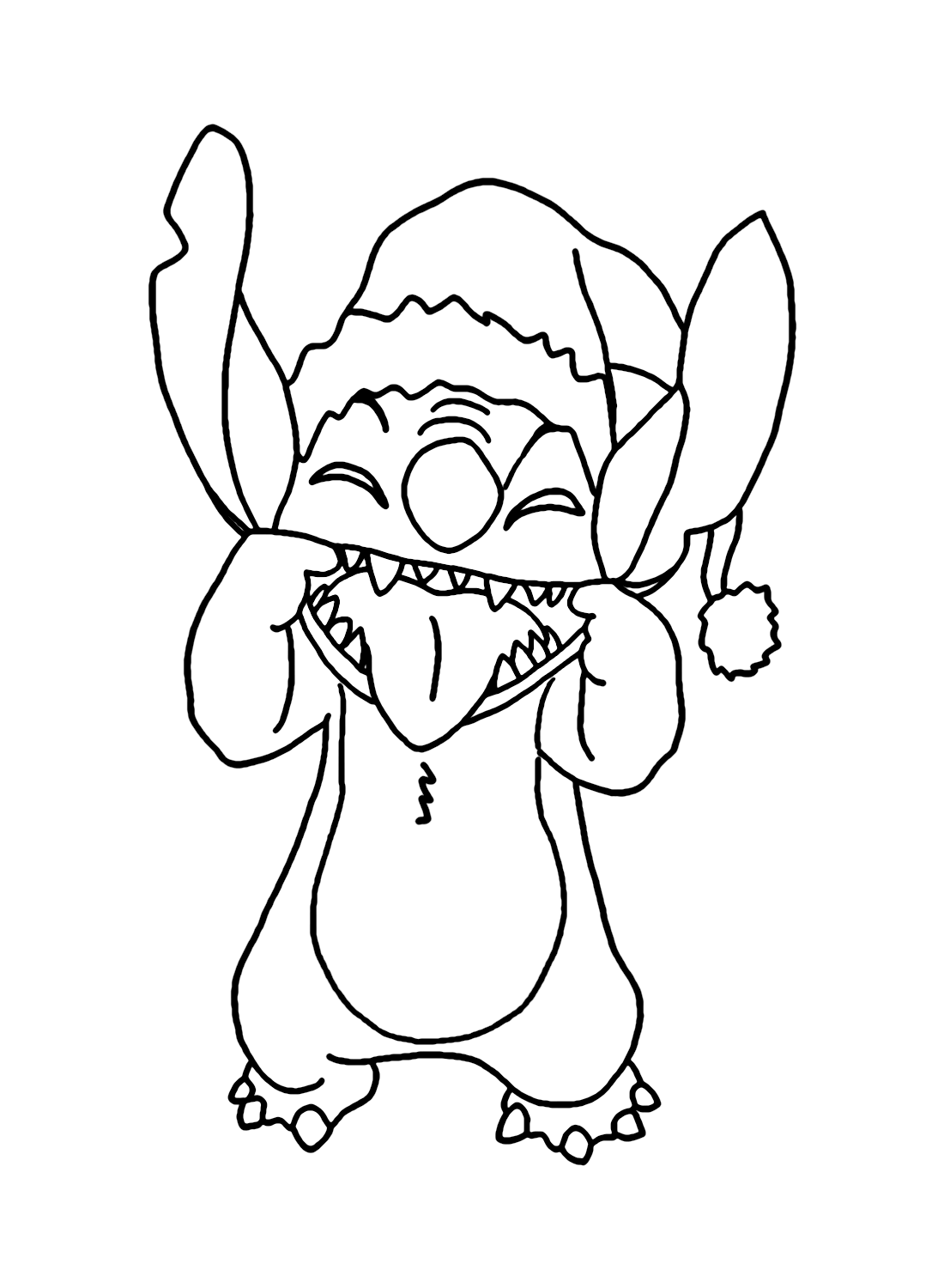 Stitch Christmas Coloring Pages Coloring Page