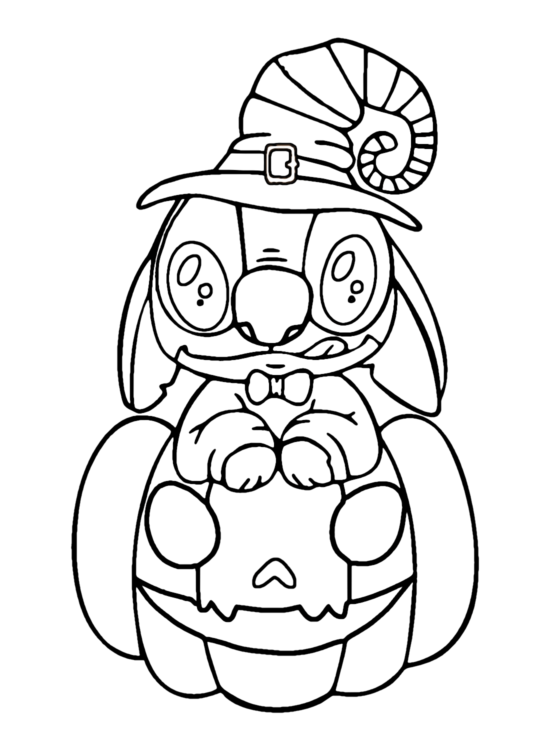 Stitch Halloween Coloring Pages Coloring Page