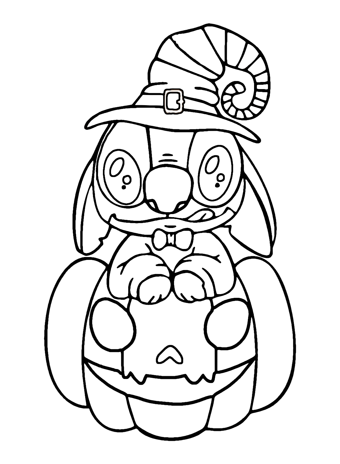 Printable Stitch Halloween Coloring Pages Free Printable Templates