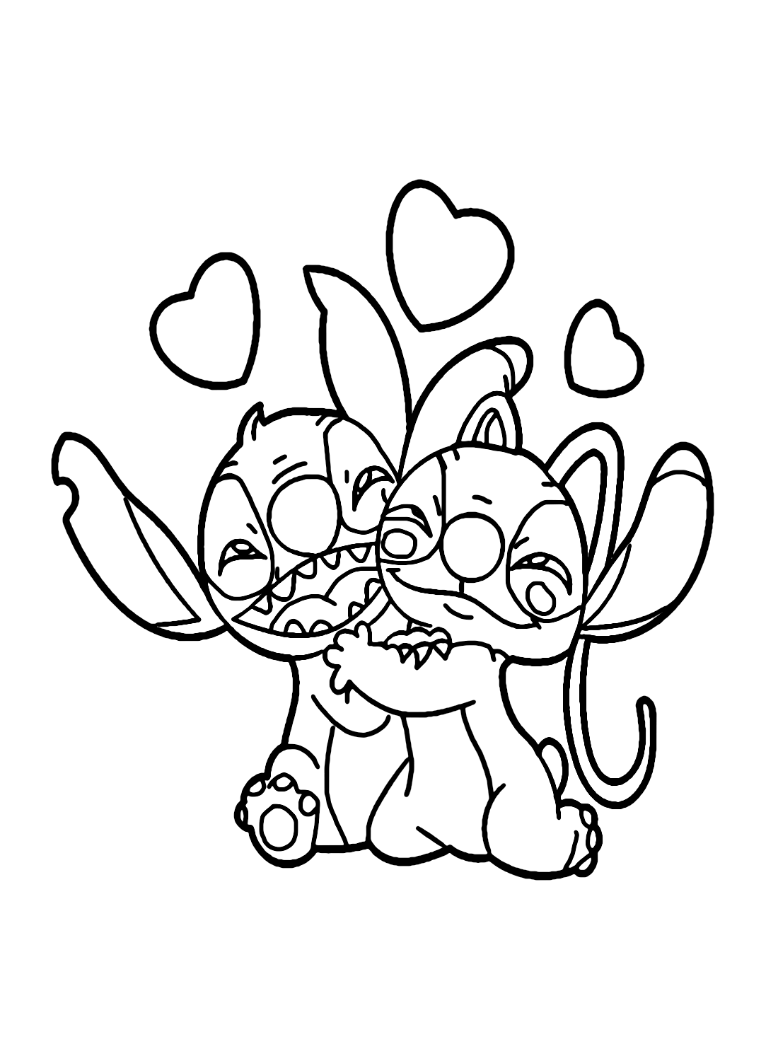 Stitch And Angel Coloring Page Coloring Pages Stitch 46 OFF