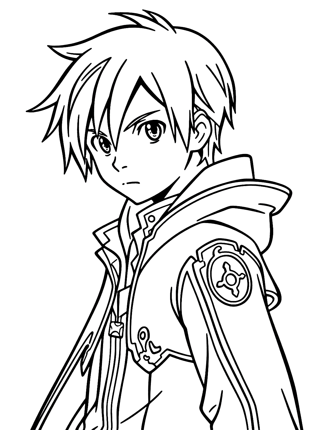 Sword Art Online Kirito Coloring Pages