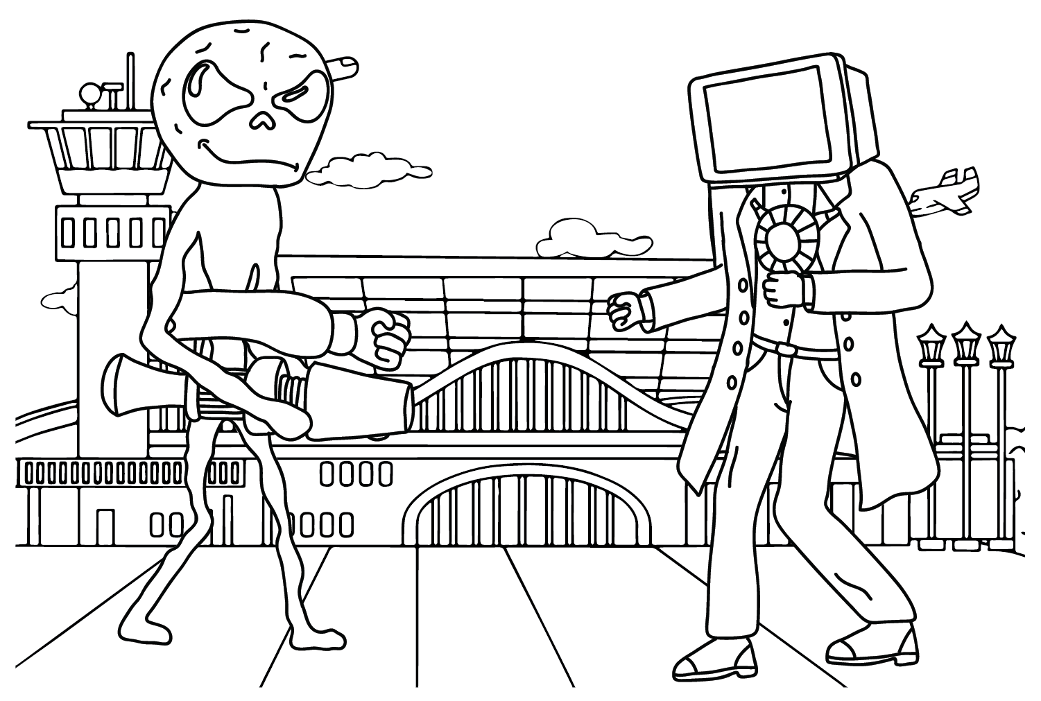 TV Man Coloring Pages to Download from TV Man