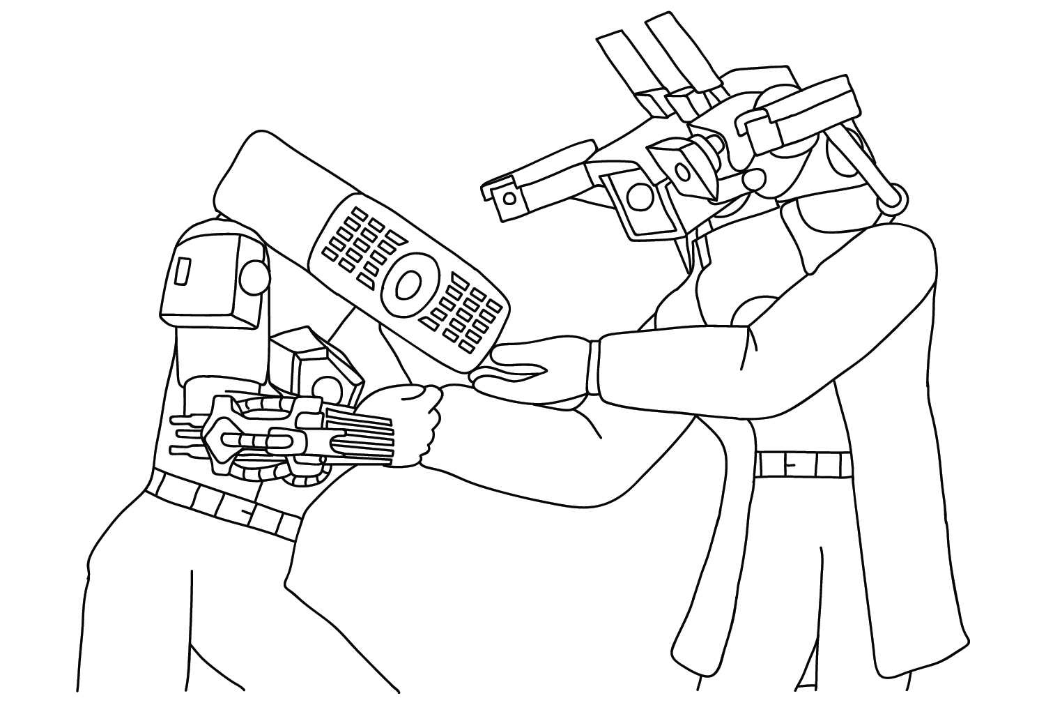 Cameraman Titan Coloring Pages