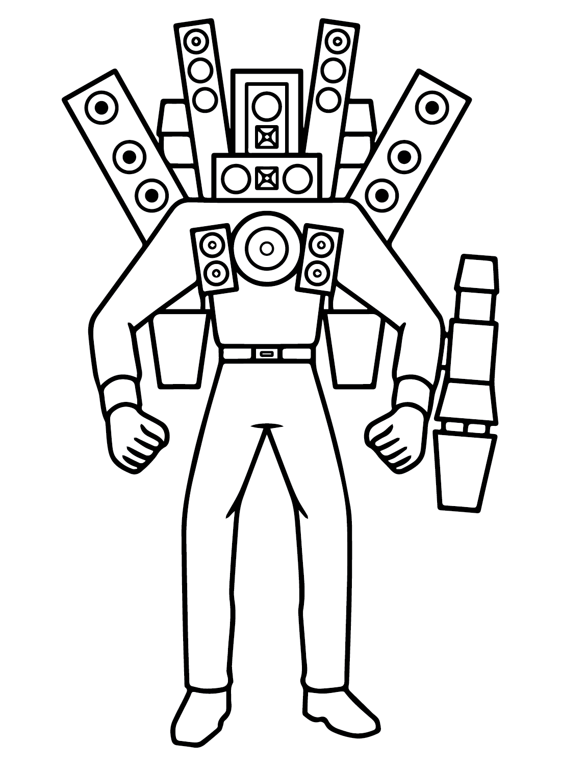 Titan Speakerman Coloring Page