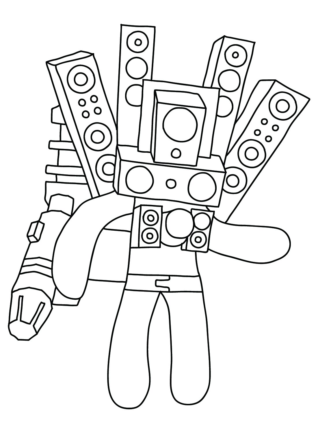 Dibujos para colorear de Titan Speakerman para imprimir desde Titan Speakerman