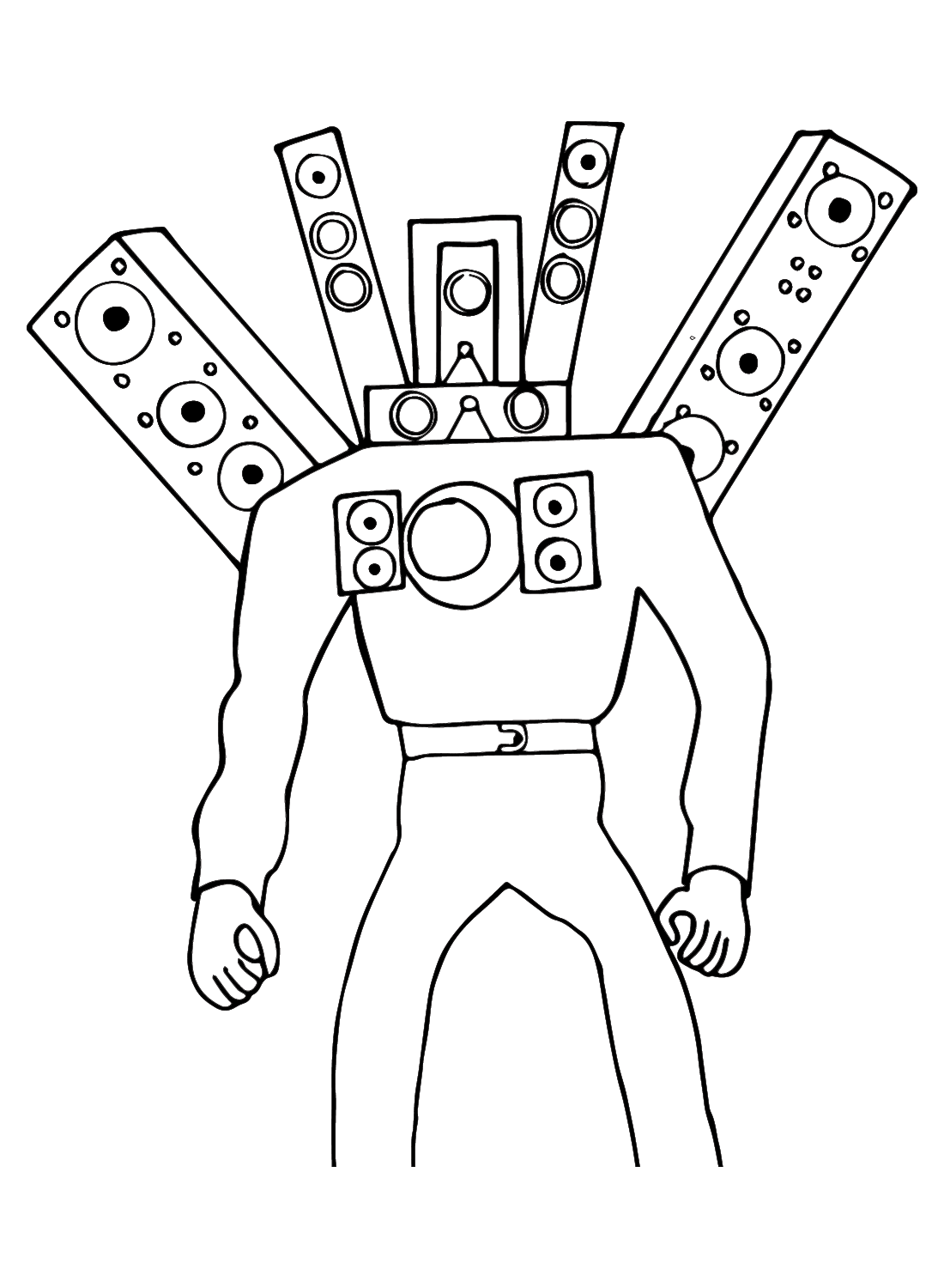 Titan Speakerman Picture to Color from Titan Speakerman