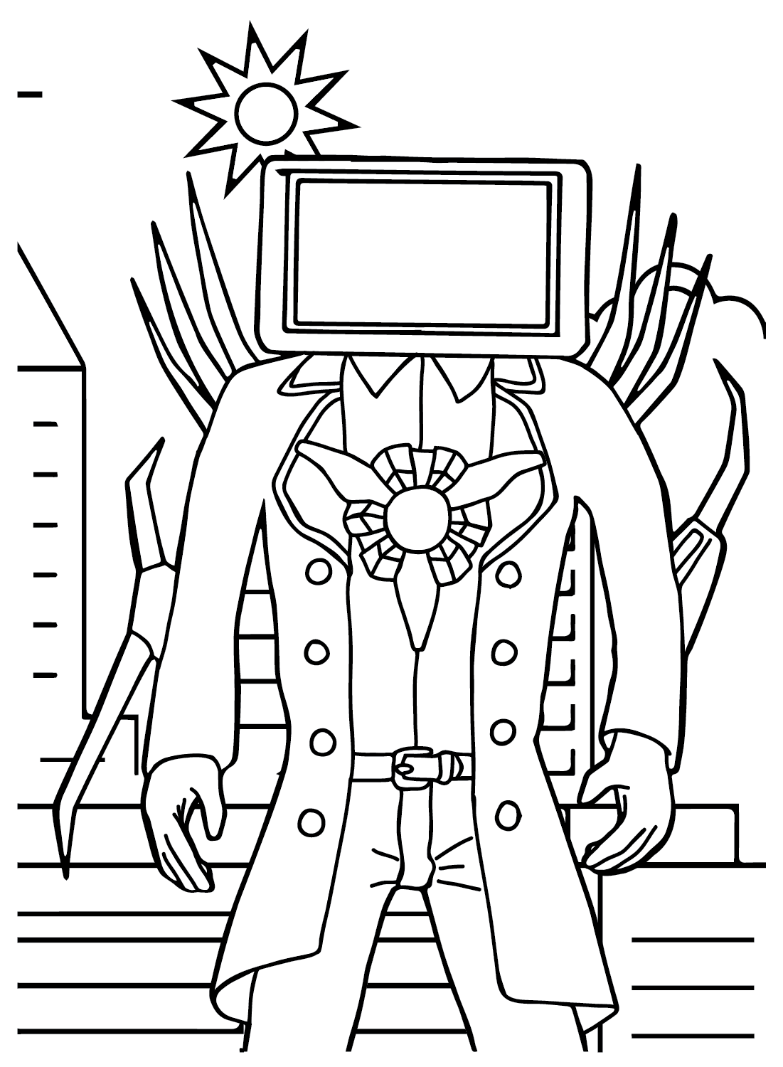 Tv man раскраска