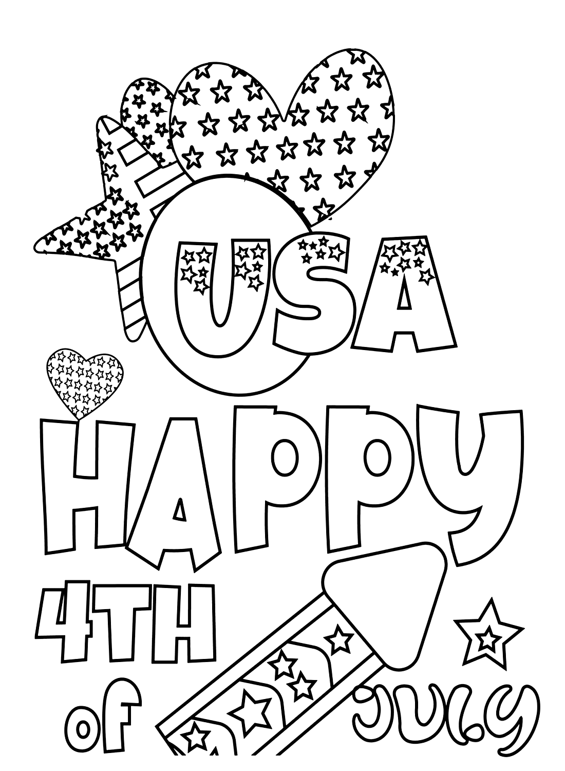 USA Happy 4. Juli vom 4. Juli