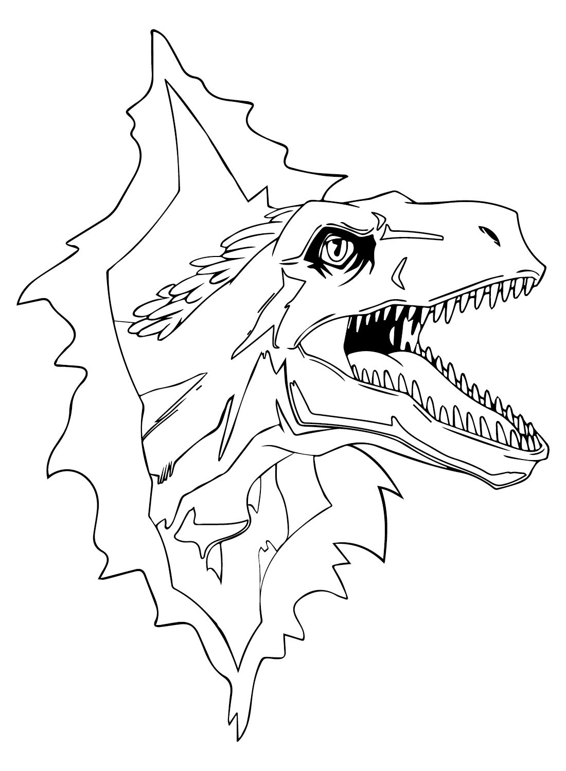 Utahraptor kunst kleurplaat van Utahraptor