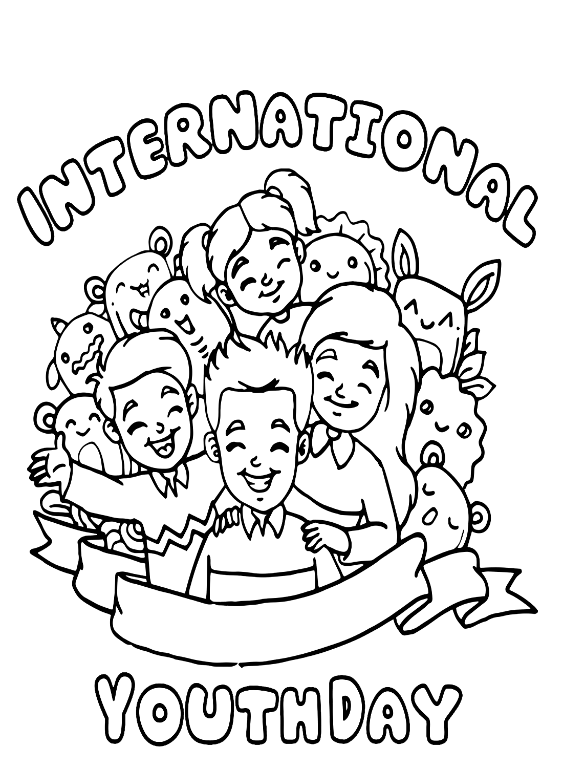 Youth Day Coloring Pages from International Youth Day