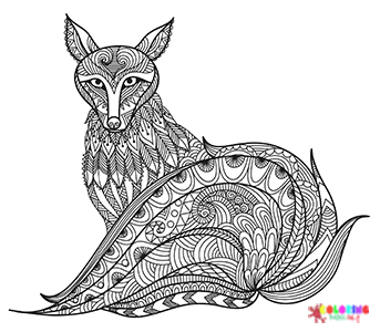 Zentangle Animal Coloring Pages