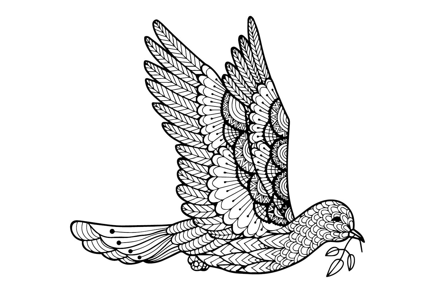 Zentangle Dove from Zentangle Animal
