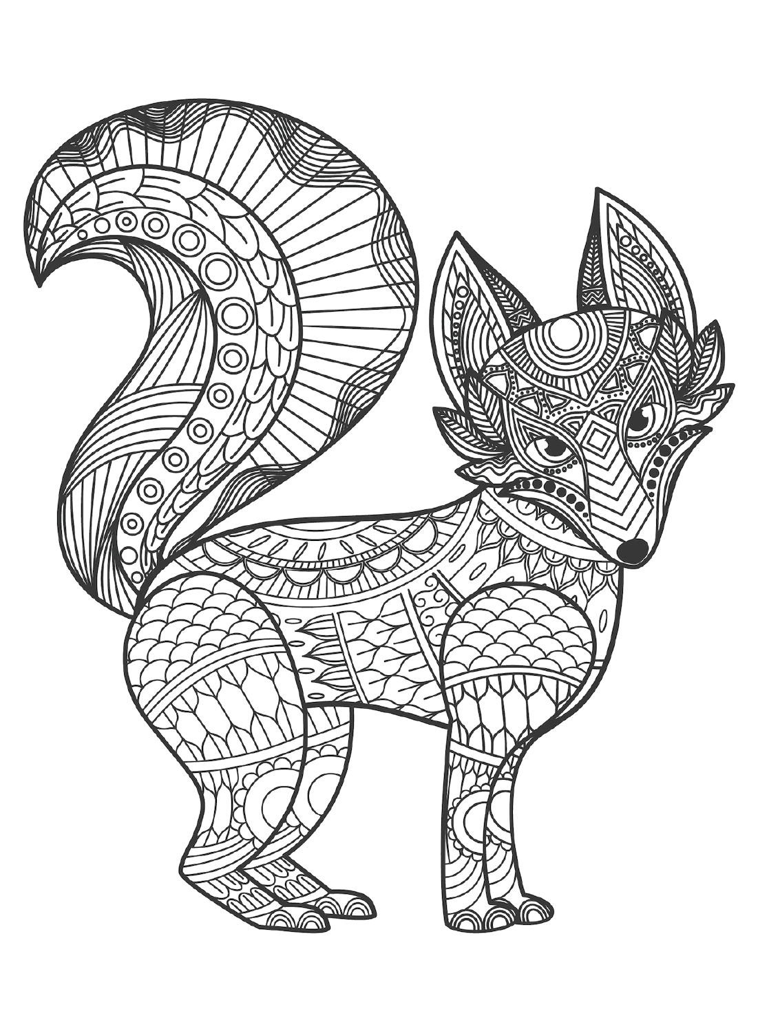 Zentangle Fox from Zentangle Animal