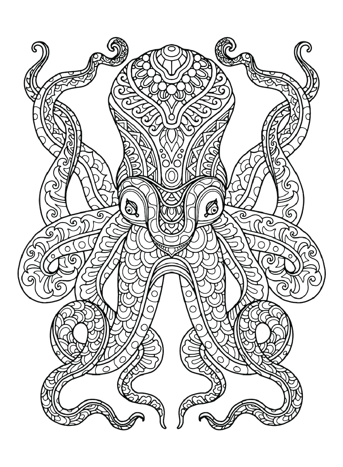 Zentangle Octopus van Zentangle Animal