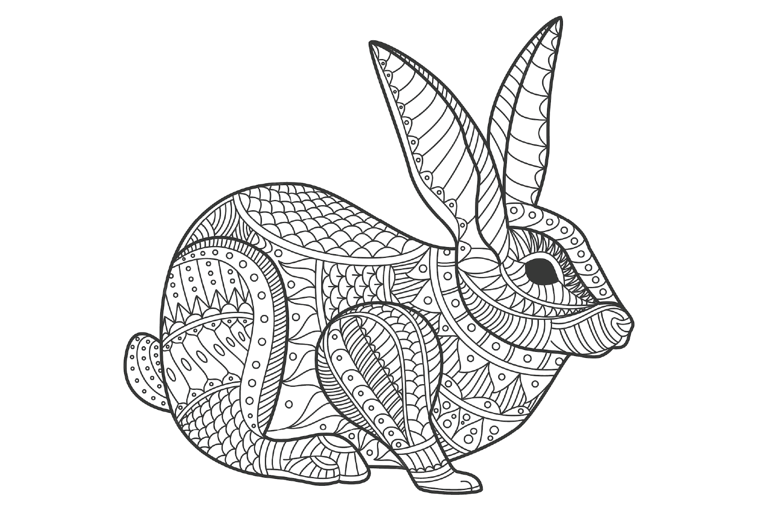 Lapin Zentangle de Zentangle Animal