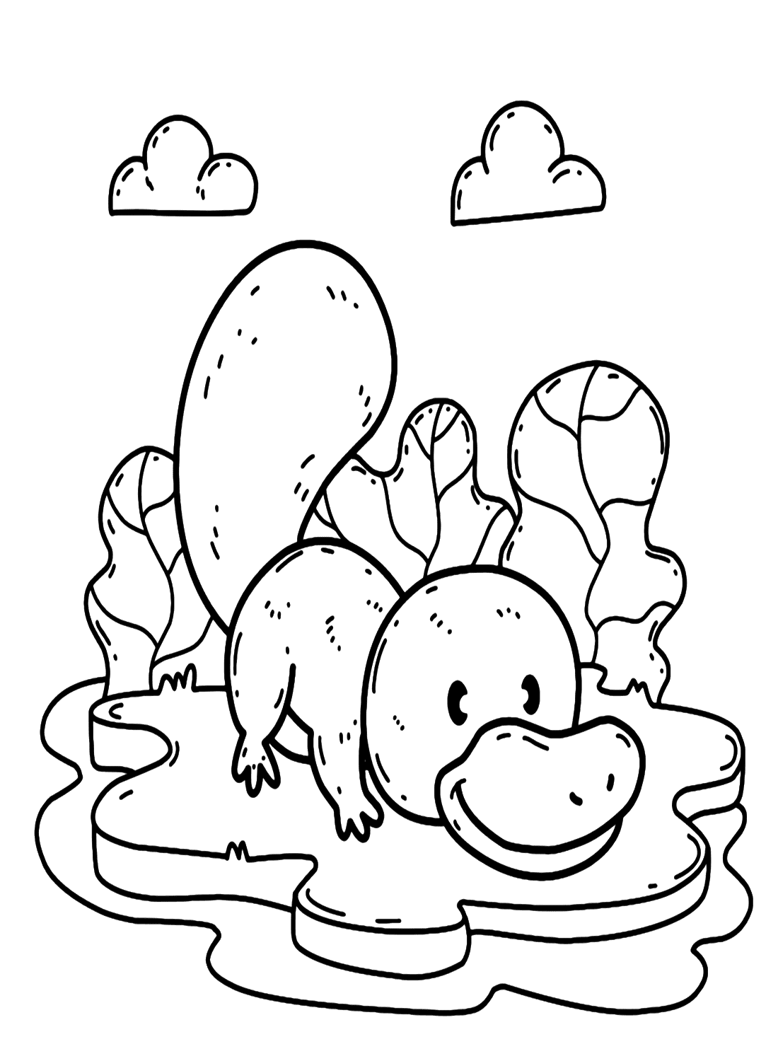 可爱的卡通鸭嘴兽 from Platypus