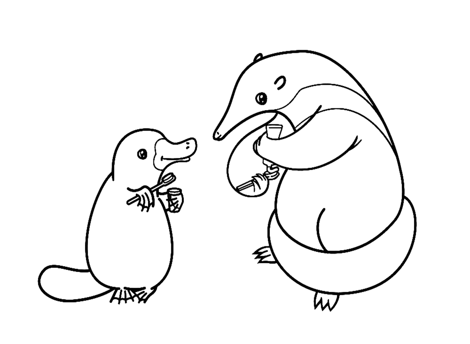 Hormiguero y ornitorrinco de Platypus