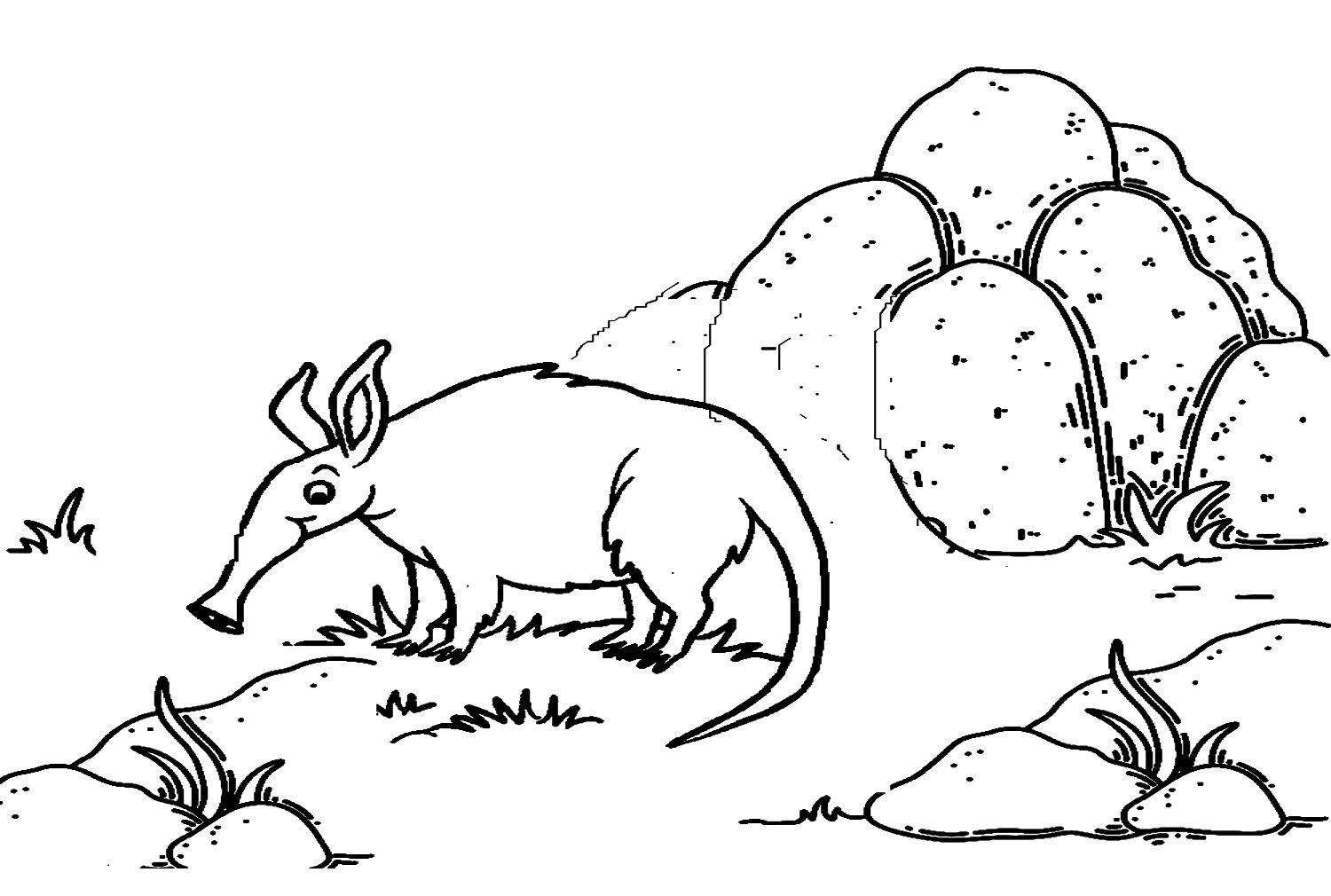 Oso hormiguero caminando en la naturaleza de Anteater
