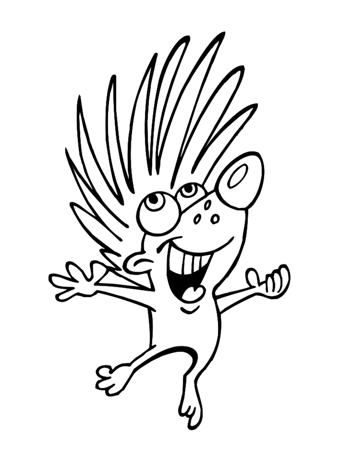 Cute Porcupine Coloring Page For Kids from Porcupine