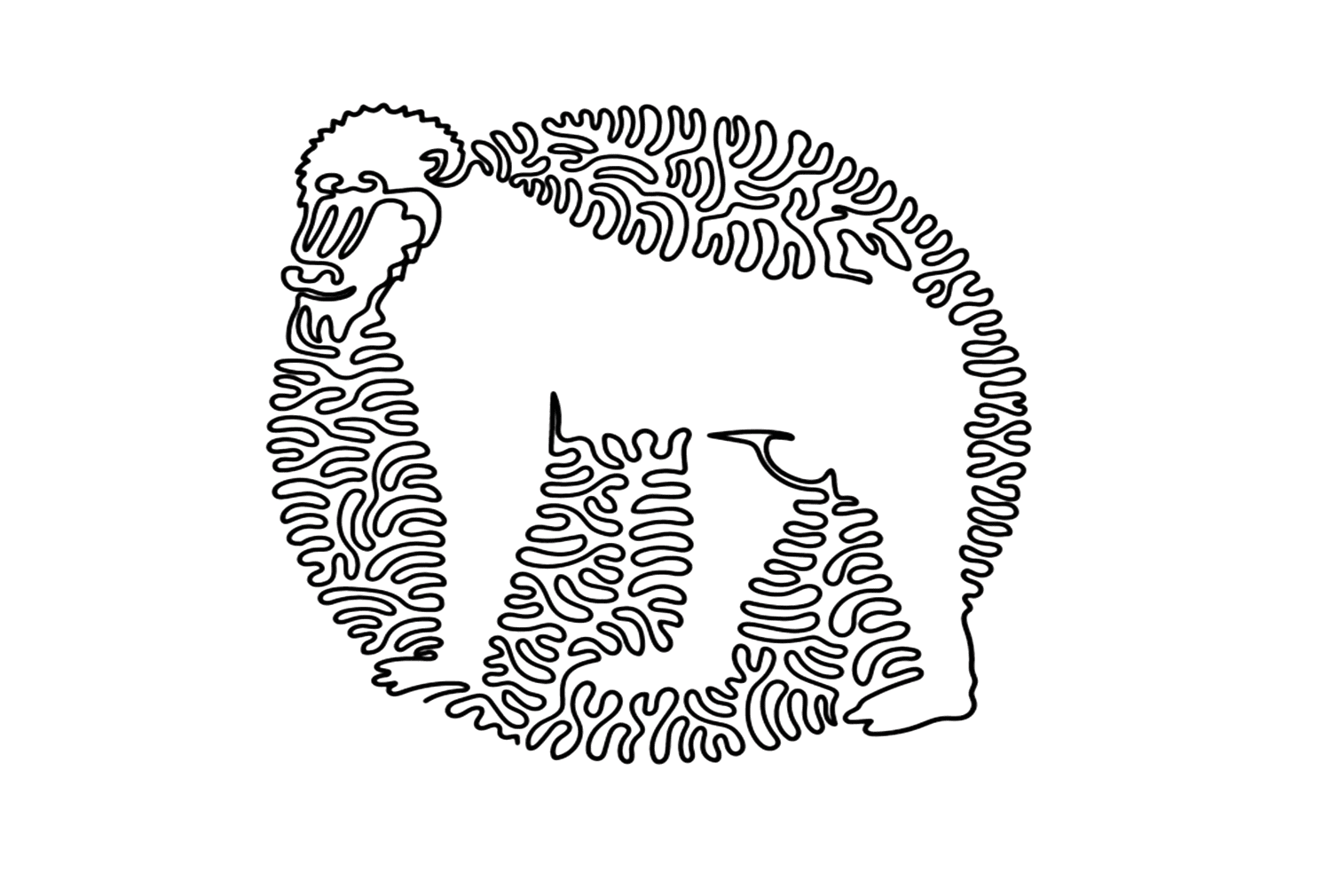 Mandril-logo wanddecoratie van Mandril