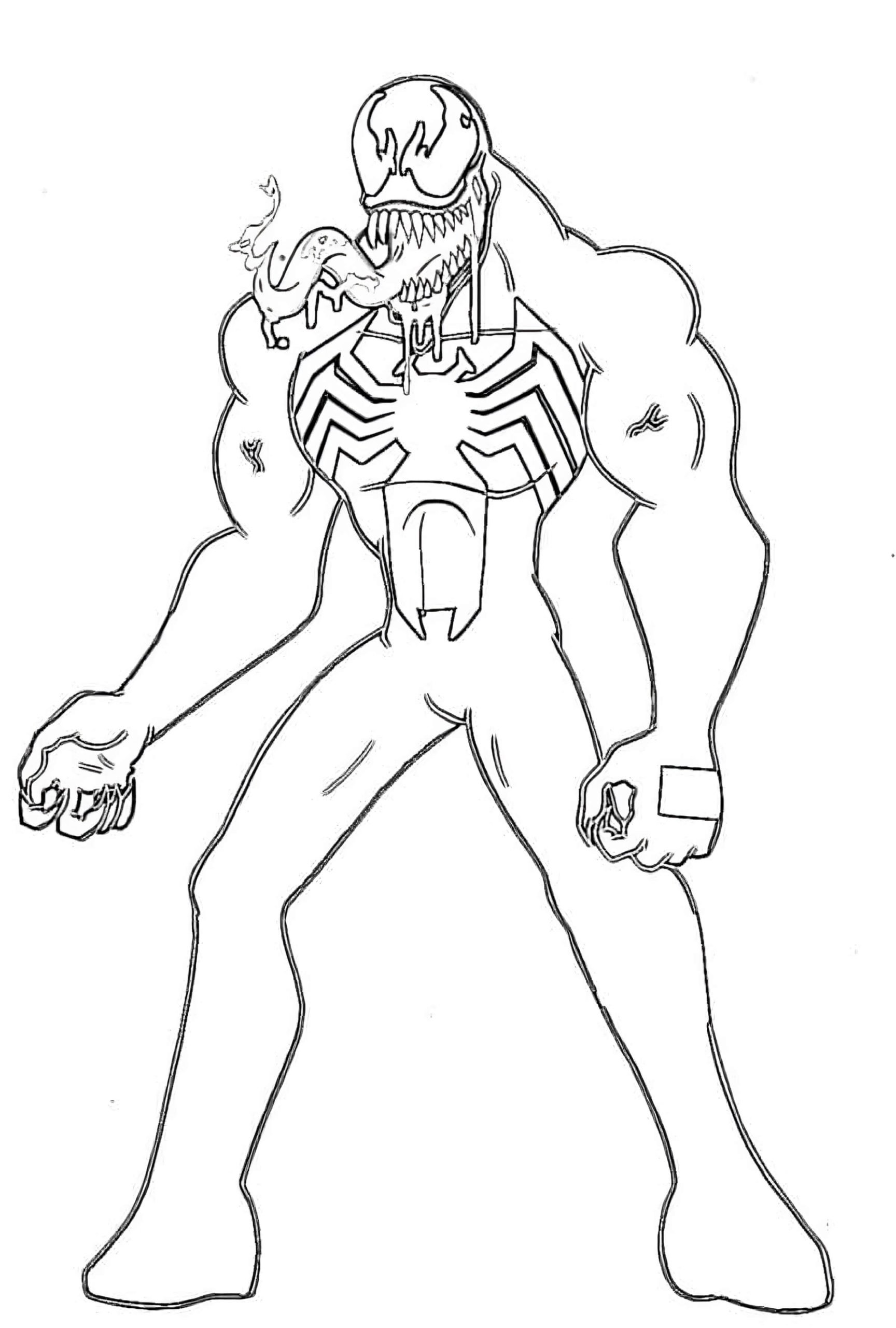 Venom is Anry Coloring Page Free - Hungry Venom Coloringpagesonly Com Transformed 3 Scaled