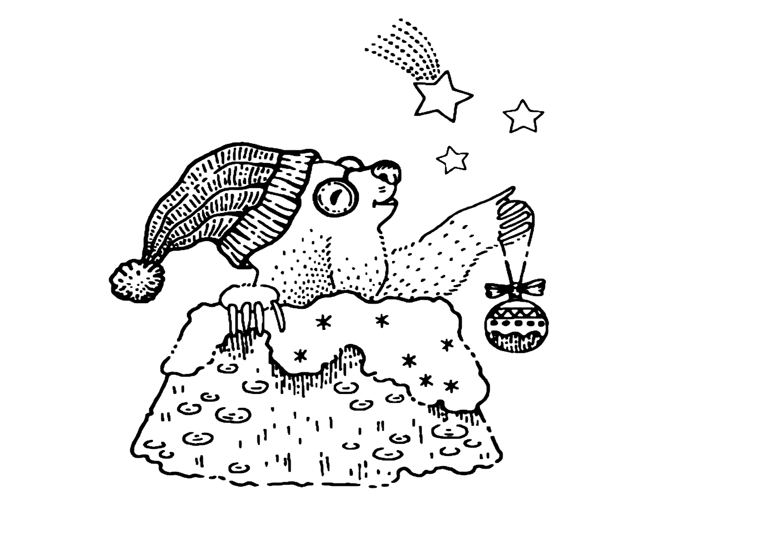 Murmeltier am Weihnachtstag von Marmot