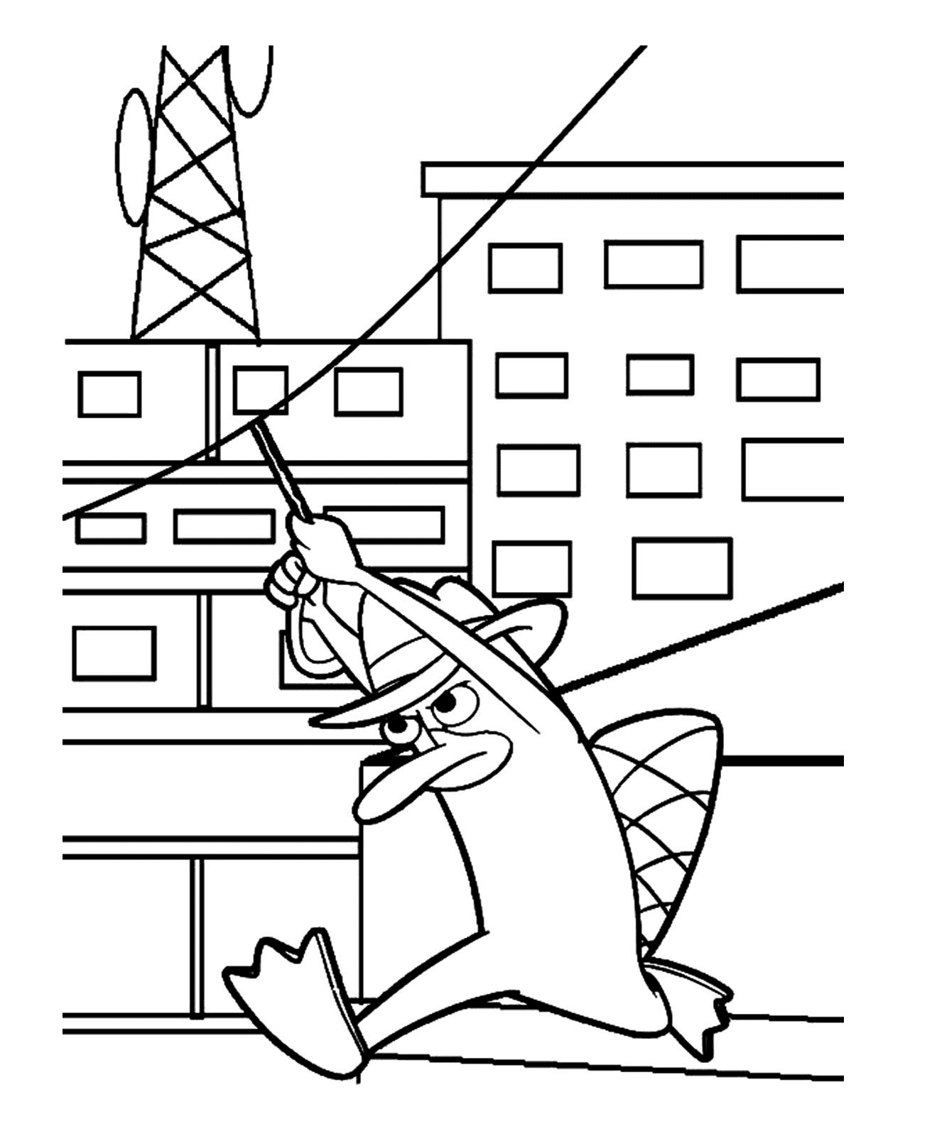 Perry Platypus Coloring Page - Free Printable Coloring Pages