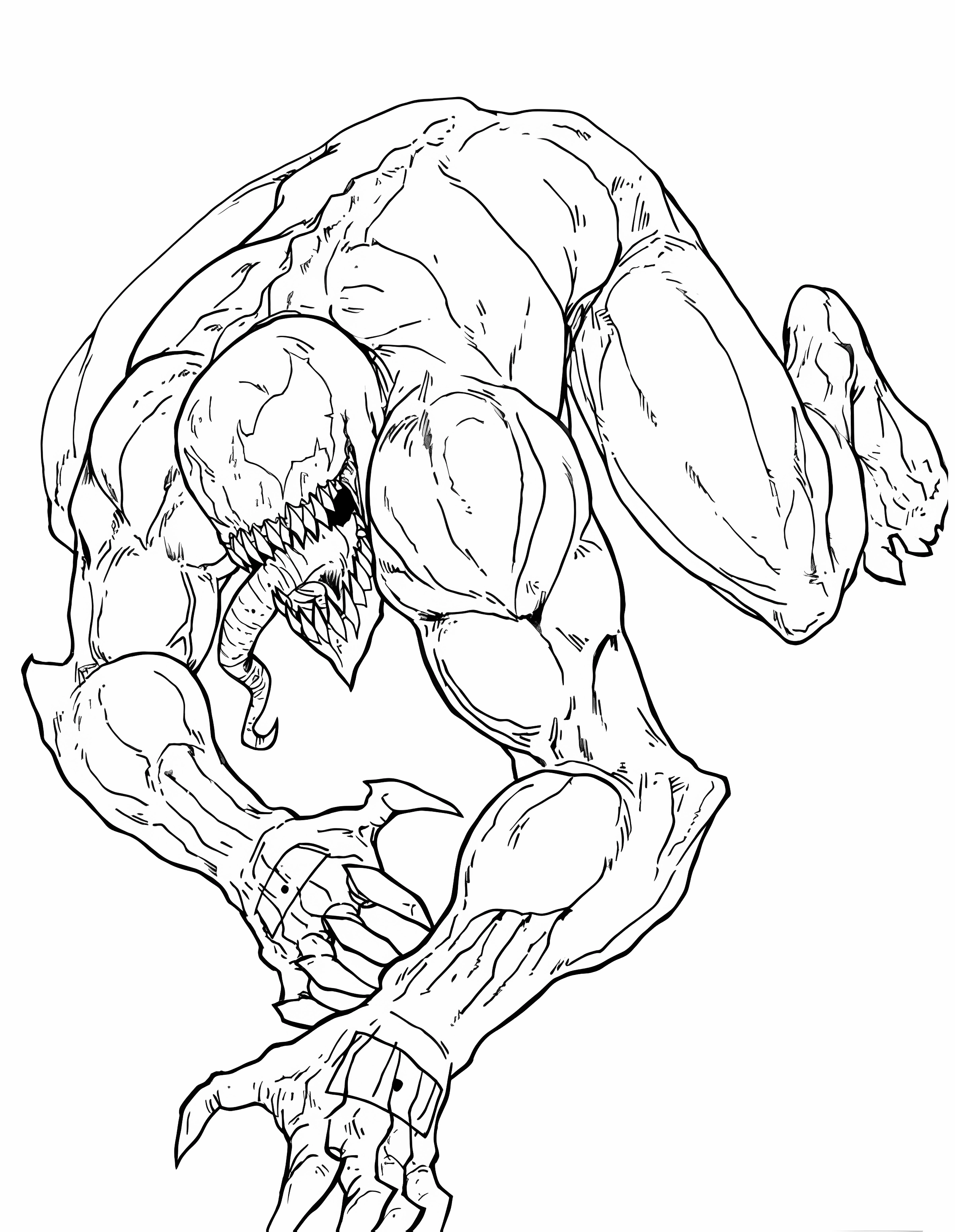 Scary Venom Coloring Page