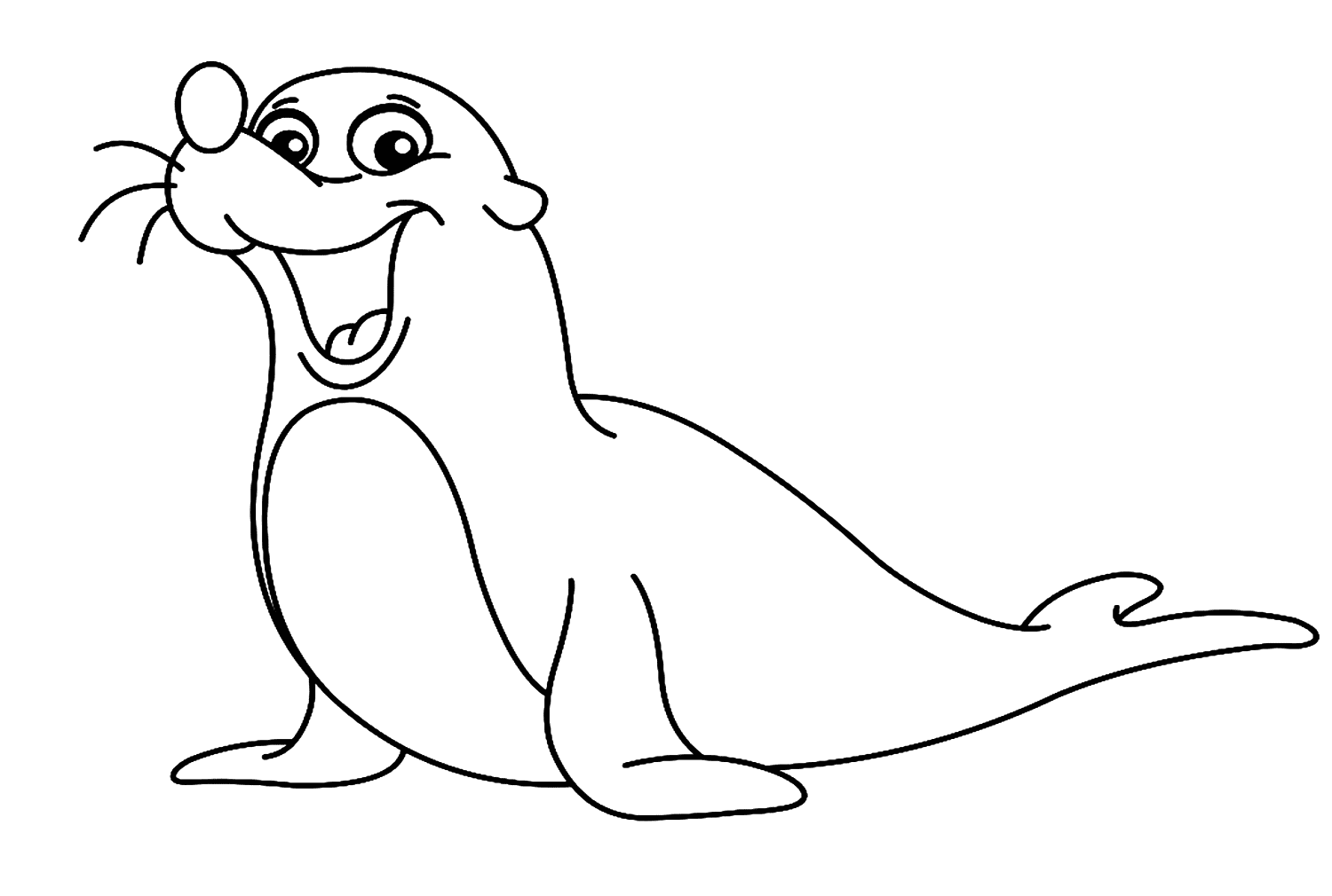 Sea Lion Outline from Sea Lion