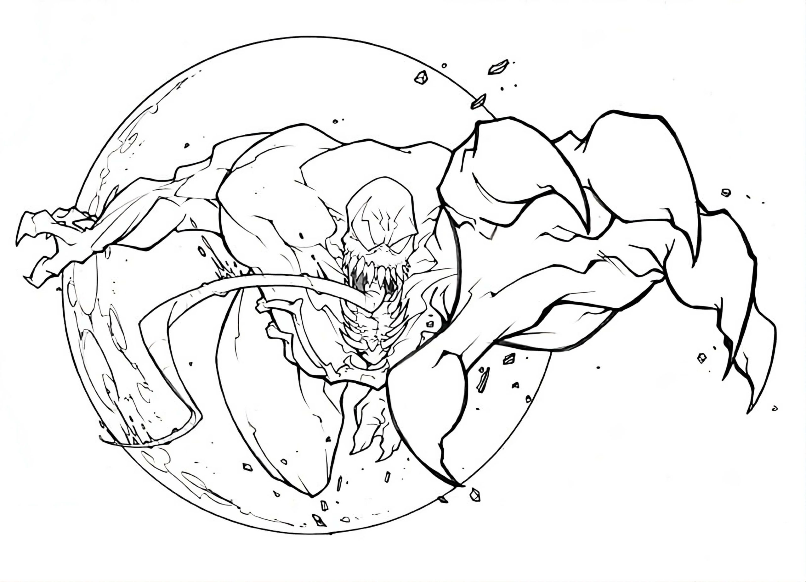 Venom is Anry Coloring Pages