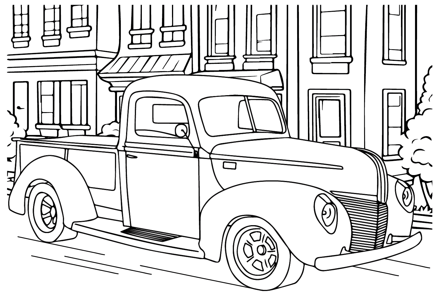 1940 Ford Pickup Malvorlage von Ford