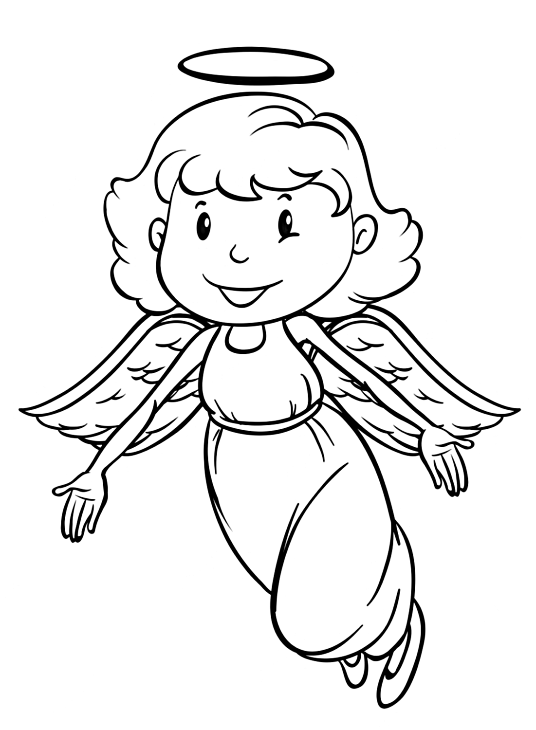 A little angel coloring page