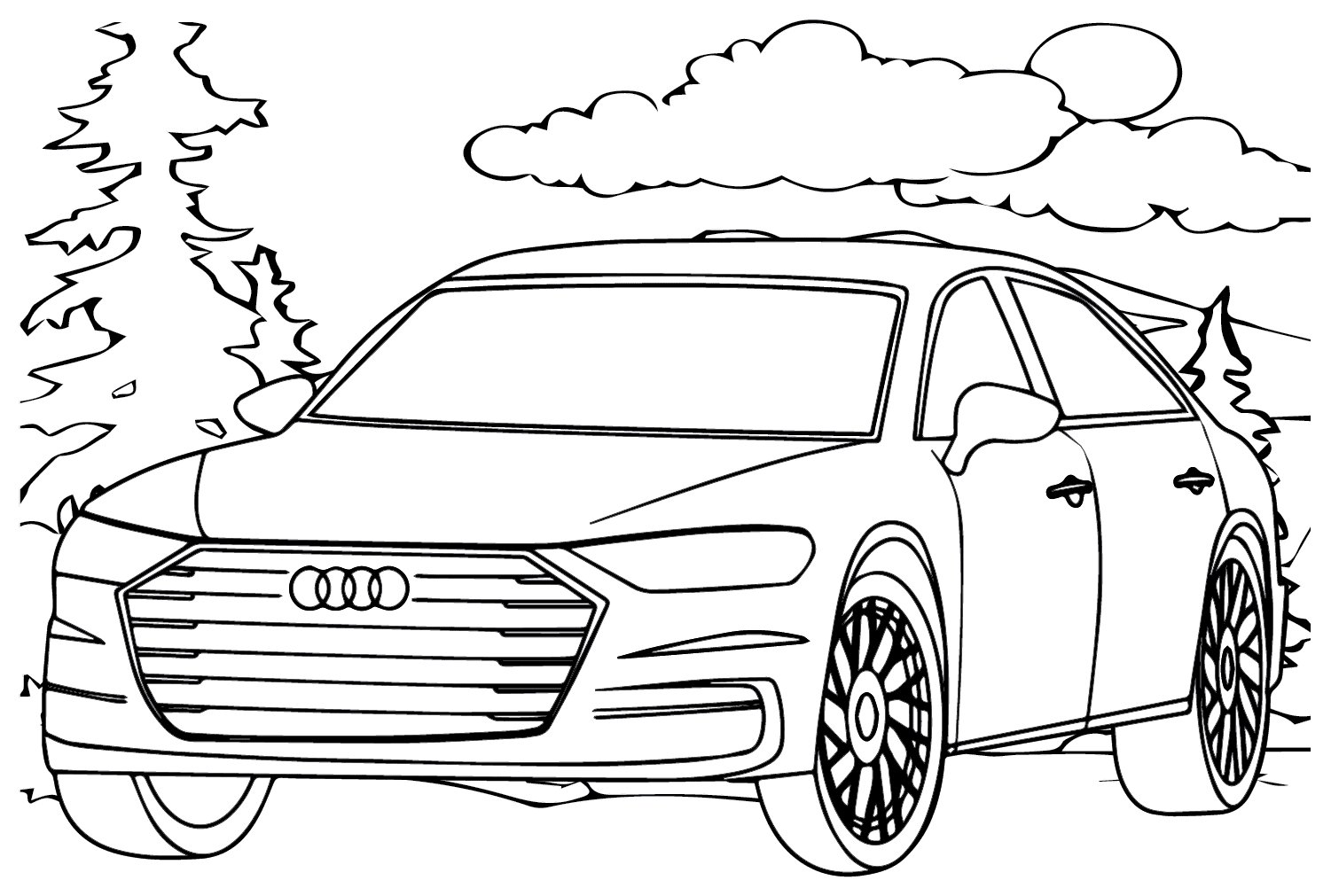 Бесплатная раскраска Audi от Audi