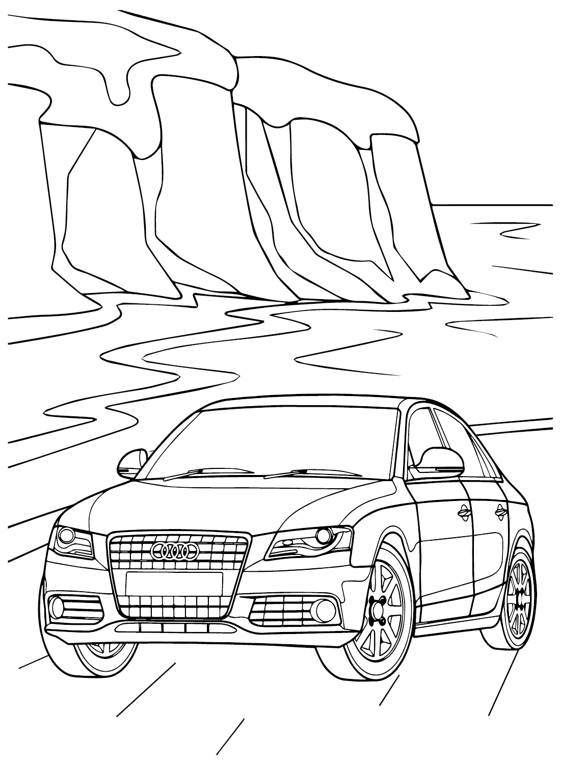 Раскраска Audi A4 Картинки от Audi