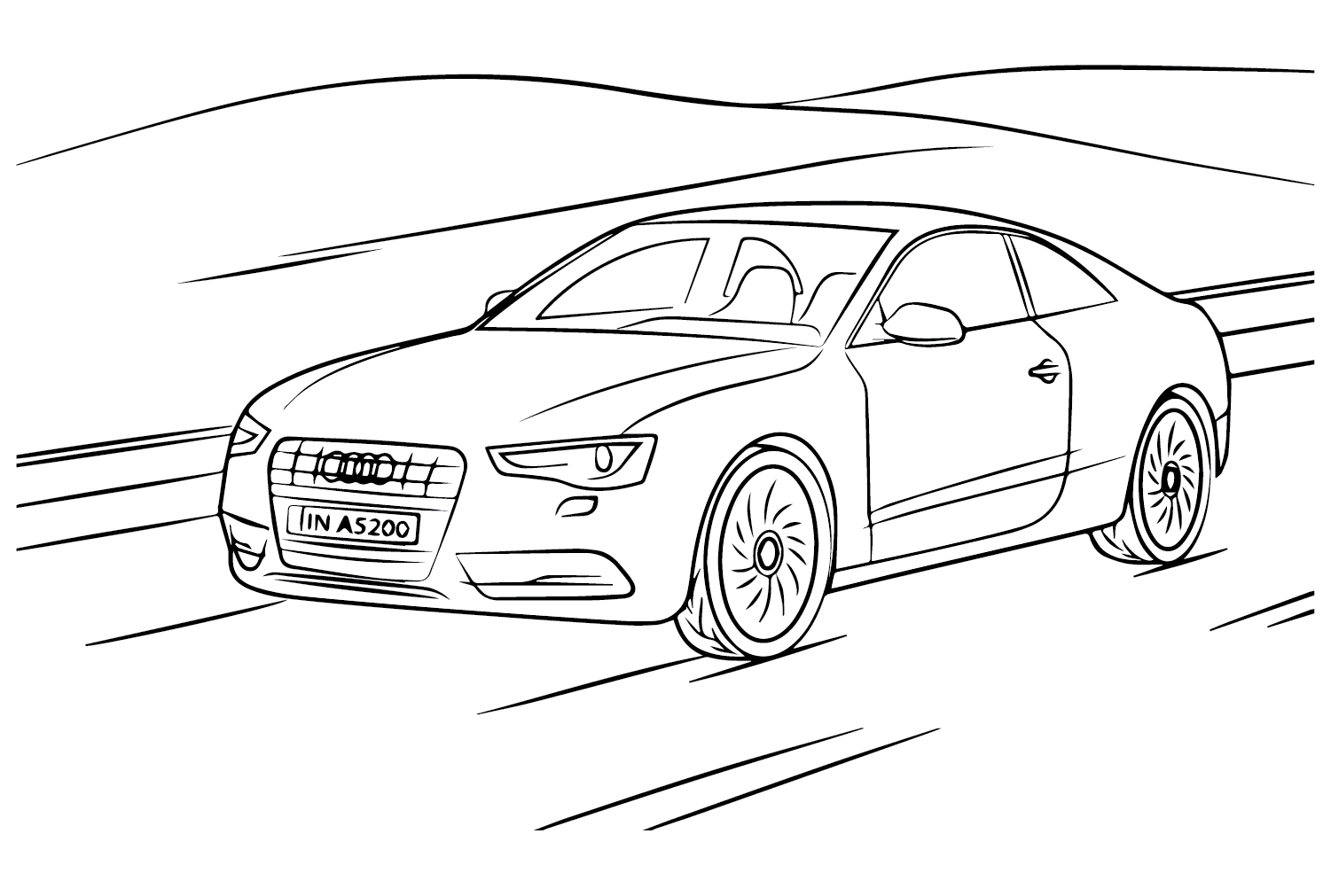 Раскраска Audi A5 от Audi