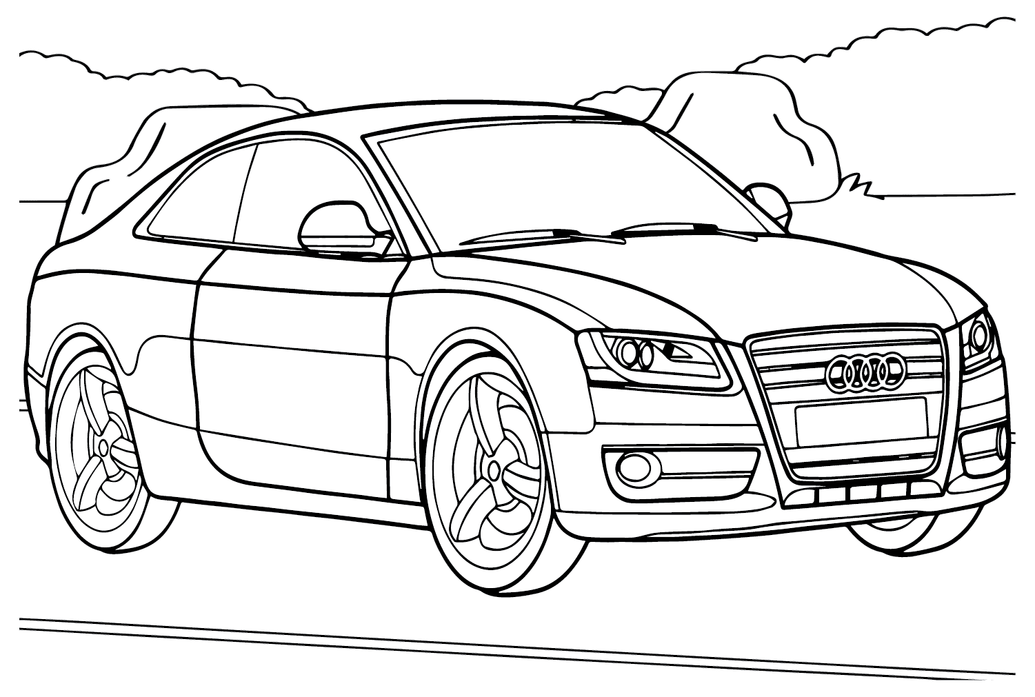 Раскраска Audi A5 Coupe от Audi