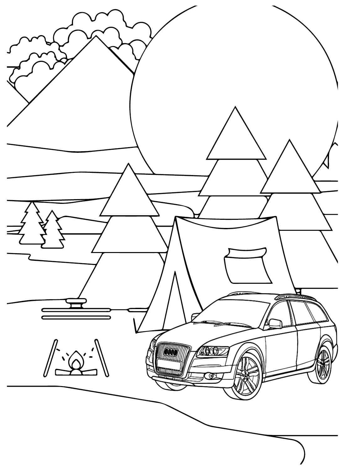 Audi A6: изображения для раскрашивания из Audi