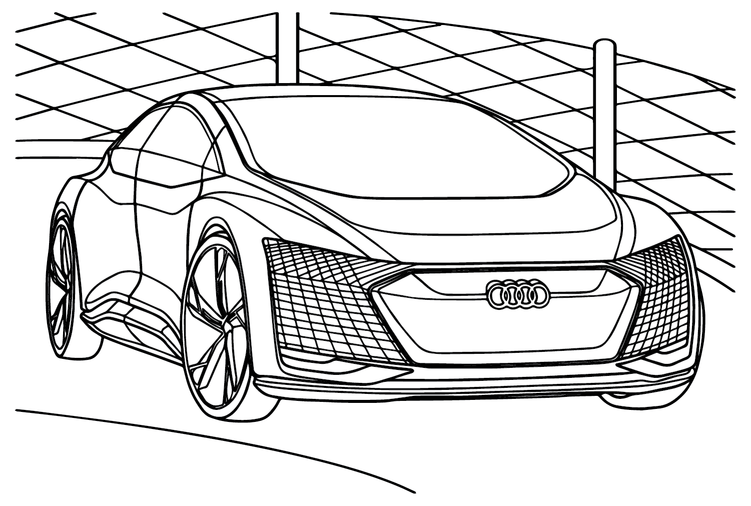 Audi Aicon Coloring Page from Audi