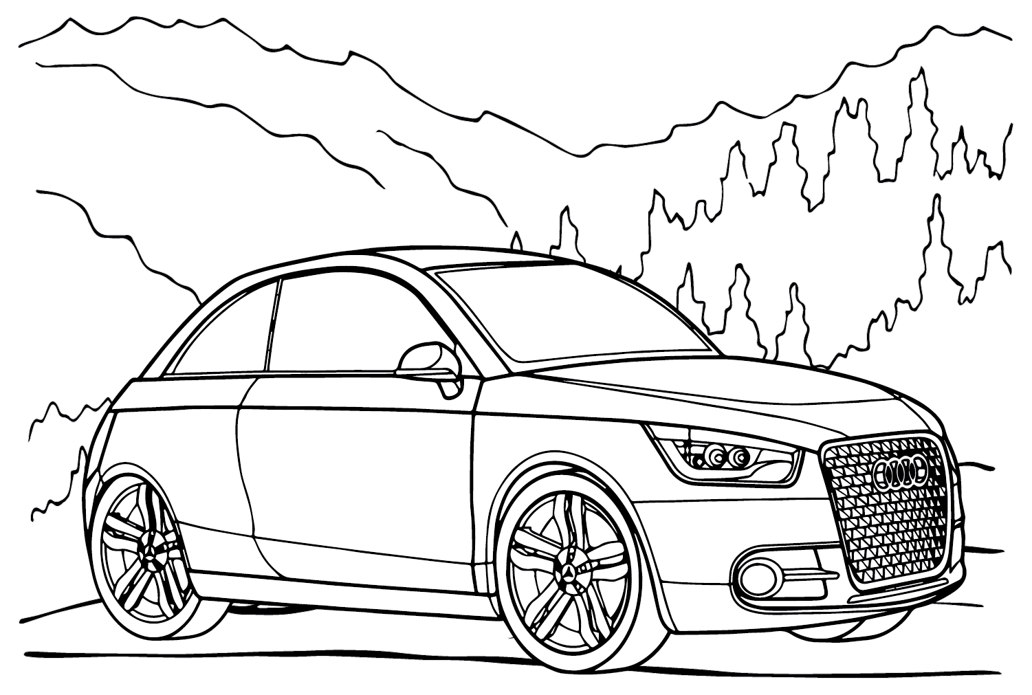 Раскраска Audi Metroproject Quattro от Audi