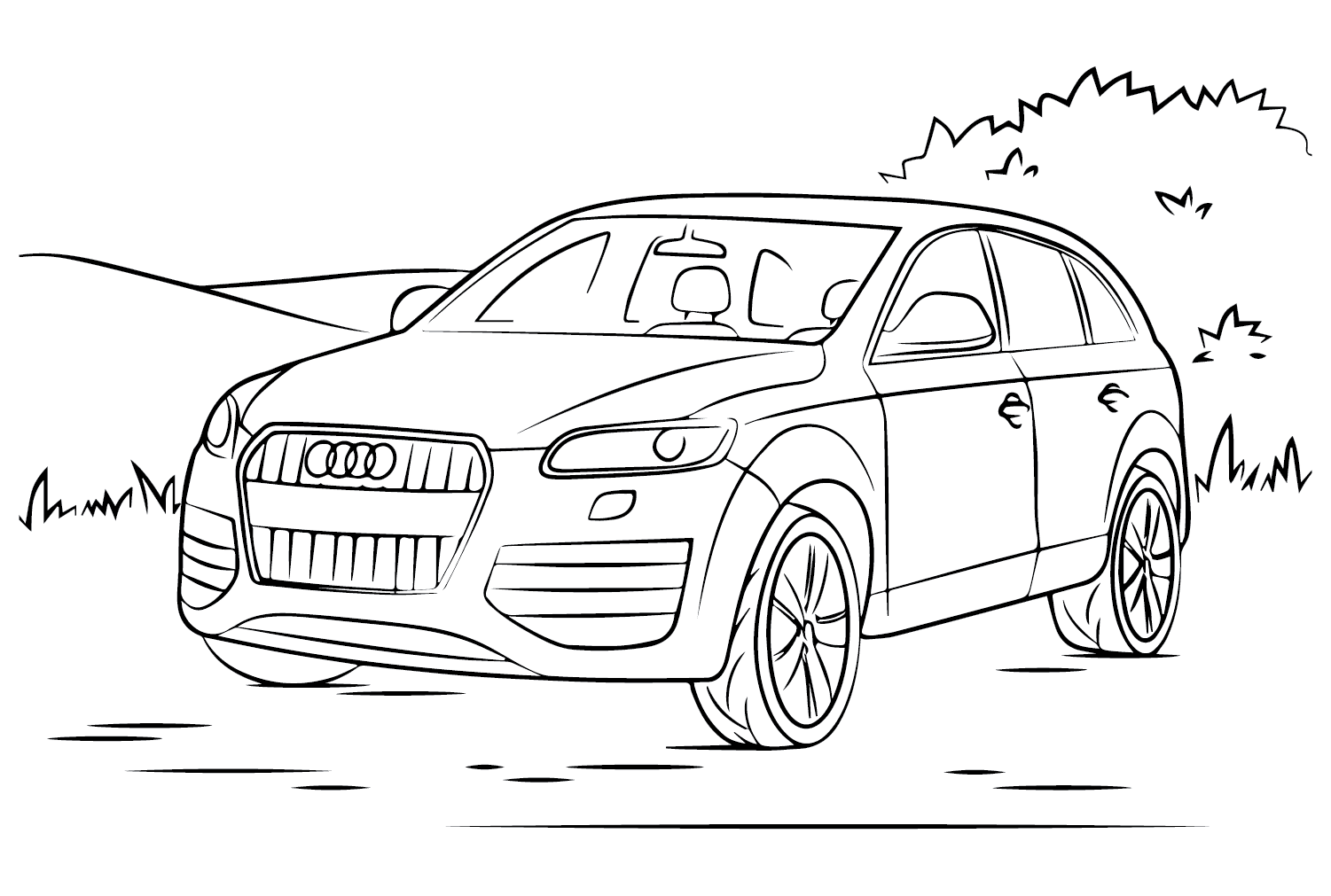 Раскраска Audi Q7 бесплатно от Audi