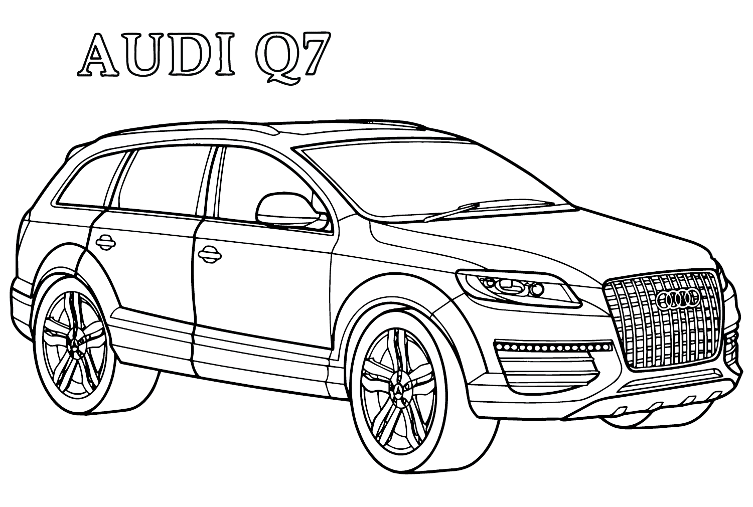 Audi Q7 kleurplaat van Audi