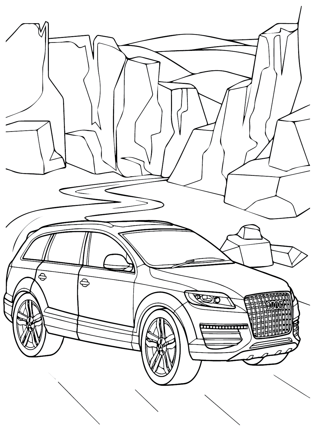 Audi Q7 Pictures to Color from Audi