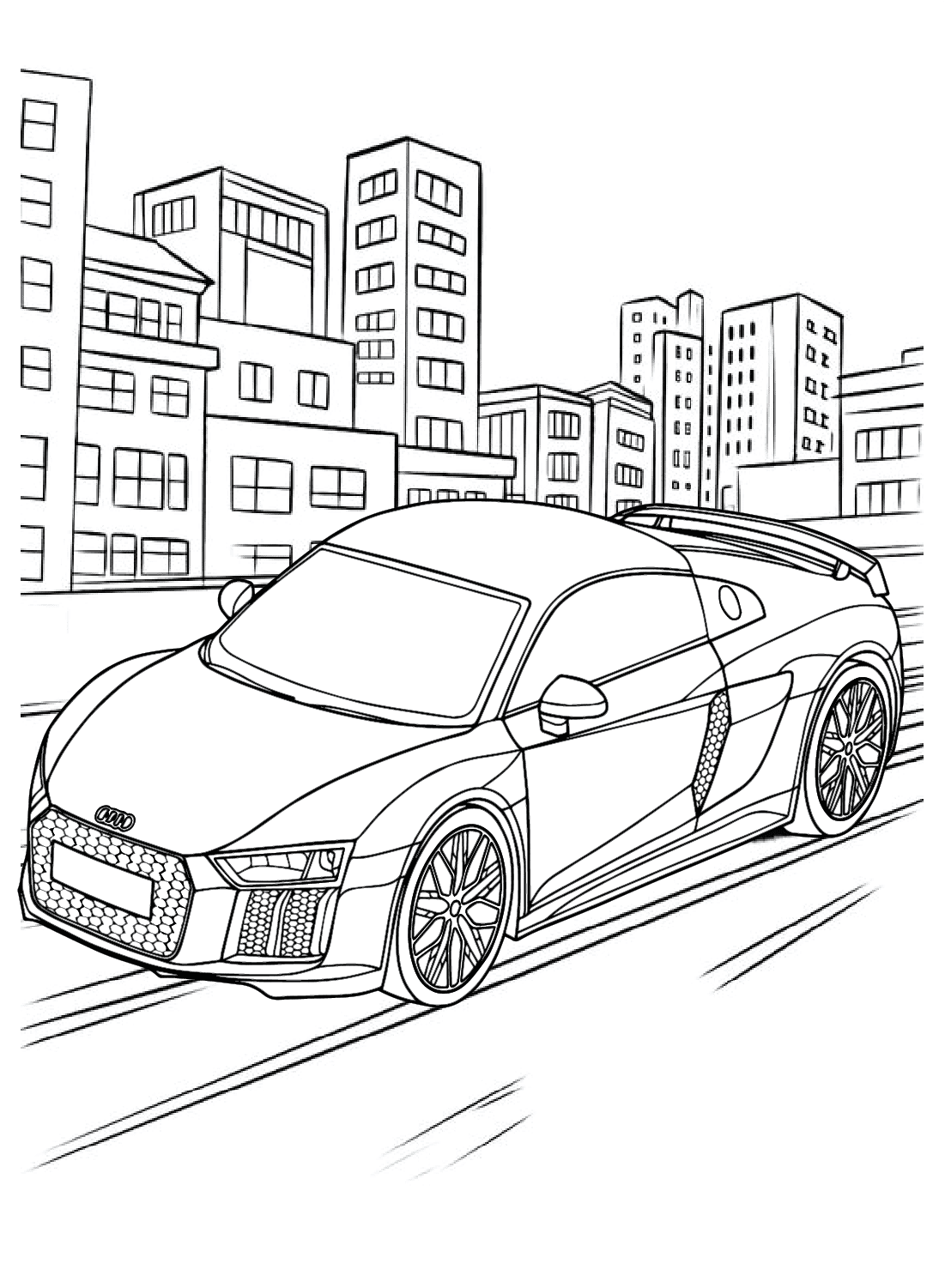 Раскраска модели Audi R8 от Audi