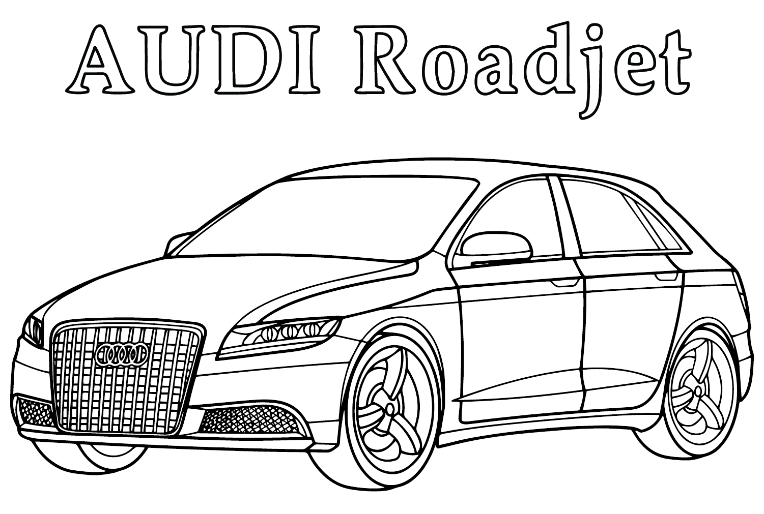 Audi Roadjet Coloring Page from Audi