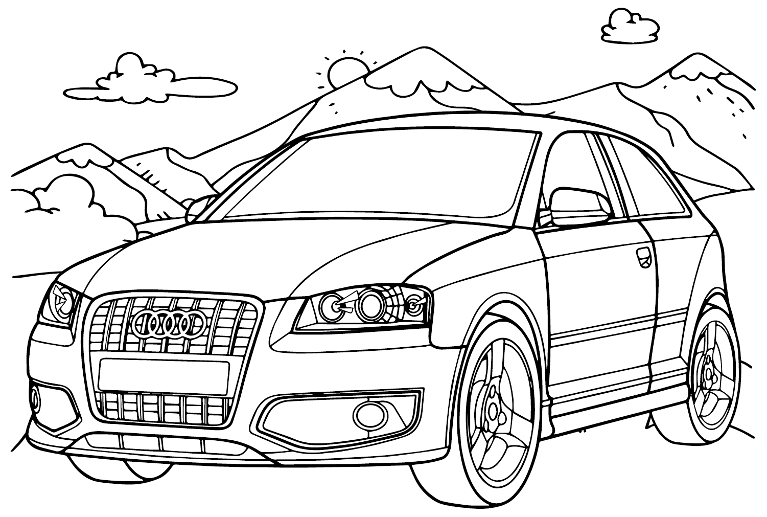 Audi S3: изображения для раскрашивания из Audi
