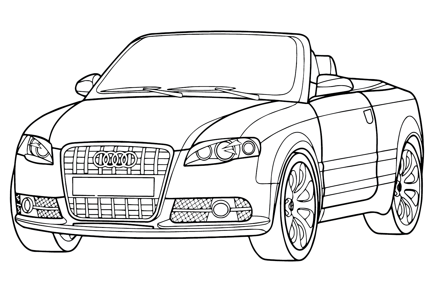 Audi S5 Cabriolet Coloring Page from Audi