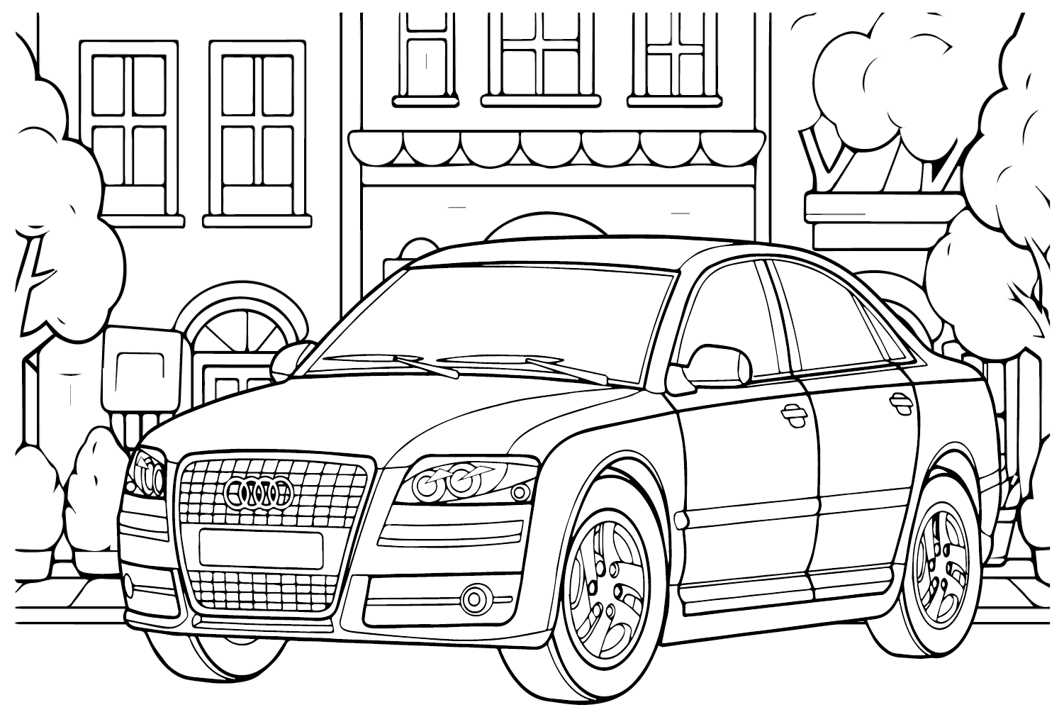 Раскраска Audi S8 бесплатно от Audi
