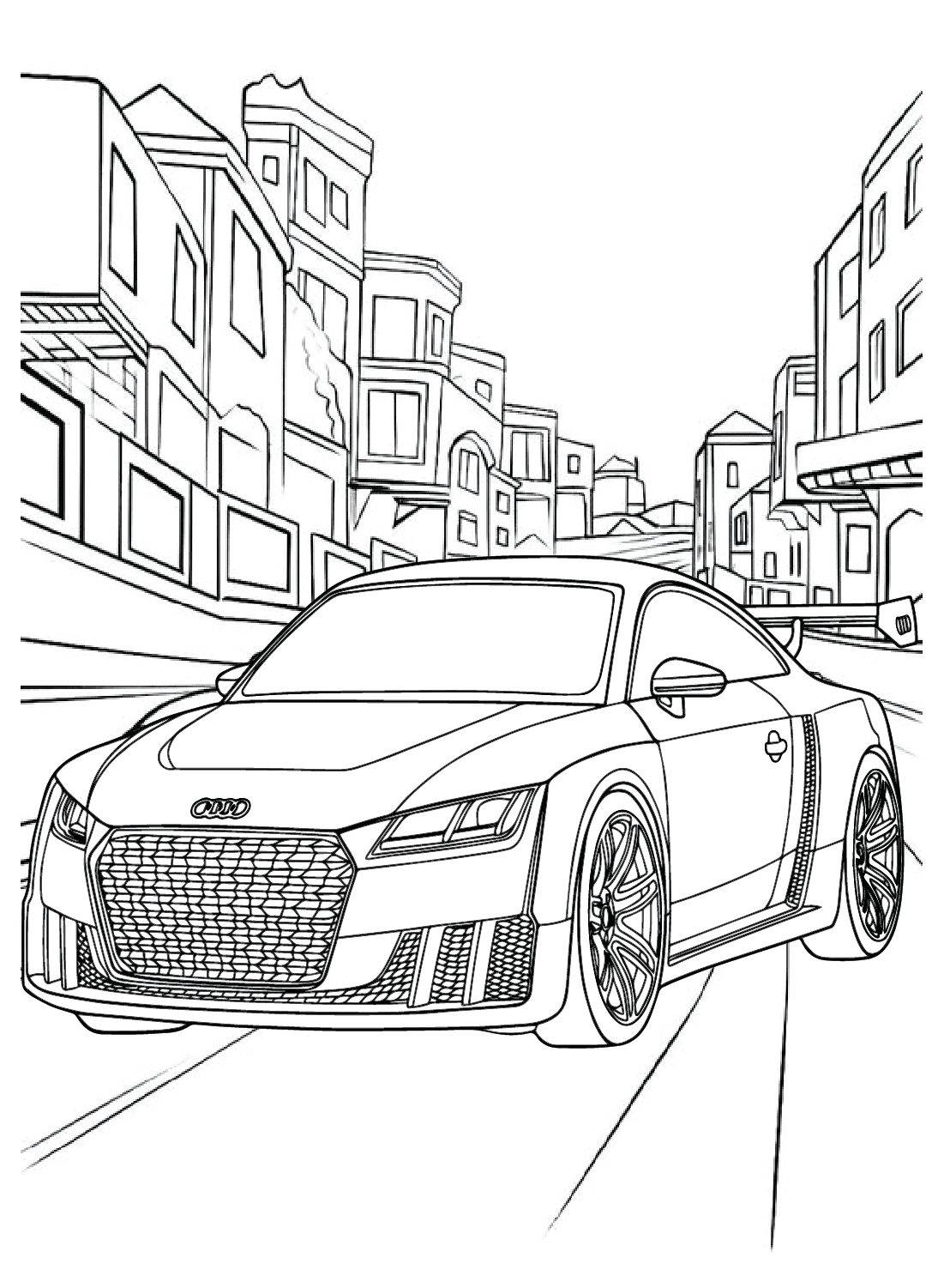 Audi TT Clubsport Turbo Coloring Page from Audi