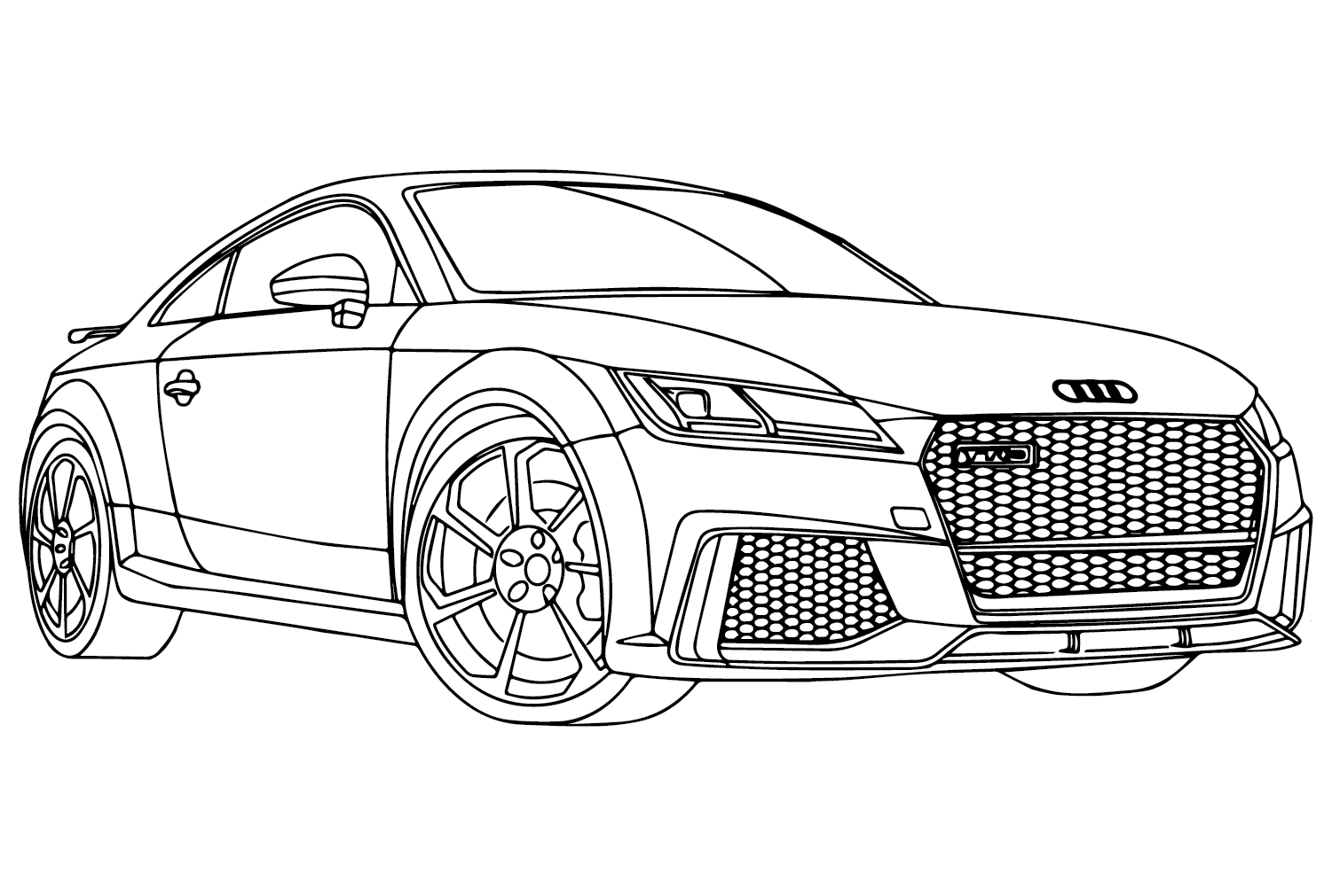 Бесплатная цветная страница Audi TT от Audi