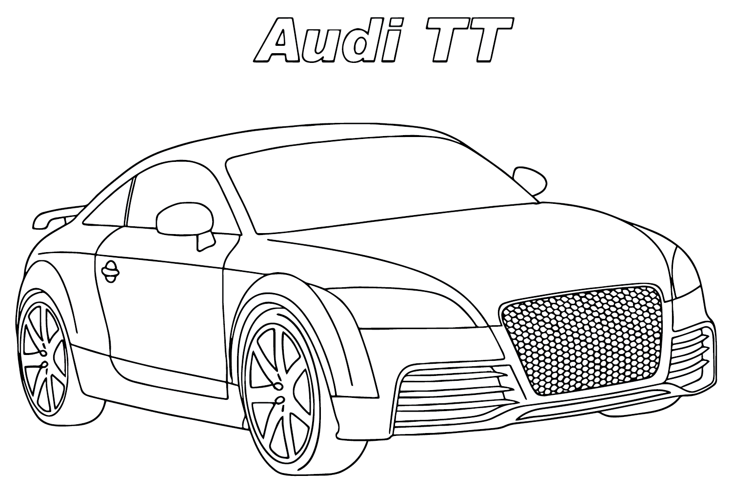 Audi TT Coloring Page from Audi
